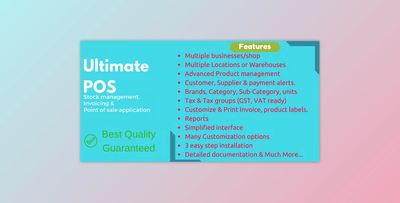 Ultimate POS v6.7 (28 Apr 2025) - Best ERP, Stock Management, Point of Sale and Invoicing system 6.5 NULLED