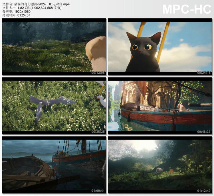 2024年拉脱维亚动画片《猫猫的奇幻漂流》HD无对白