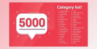 5000 Icons Pack │ 100 Categories (Videohive 35578921) - AE Project