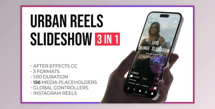Urban Grunge Grid Slideshow Reels and Stories (Videohive 47710248) - AE Project