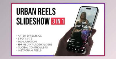 Urban Grunge Grid Slideshow Reels and Stories (Videohive 47710248) - AE Project