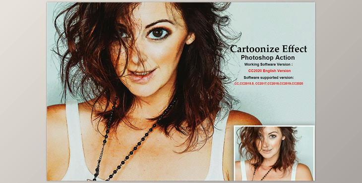 Cartoonize Effect Photoshop Action CreativeMarket-5454375 (ATN)