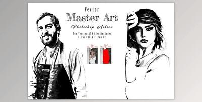 Vector Master Art Photoshop Action Creativemarket - 11020125