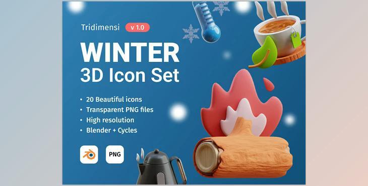 3D Winter Transparent PNG