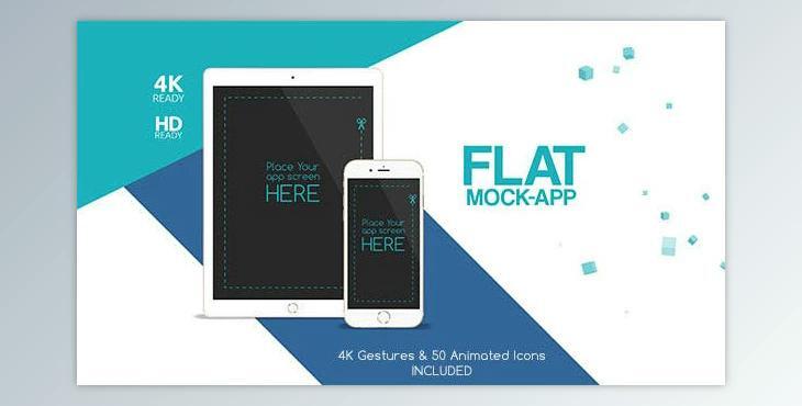 Videohive Flat Mock App Commercial 14152325