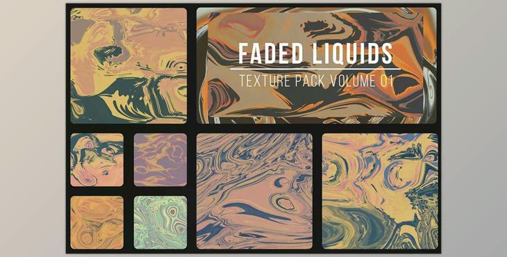 Abstract Faded Liquid Textures CreativeMarket - 6814624