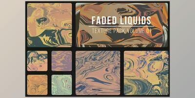 Abstract Faded Liquid Textures CreativeMarket - 6814624