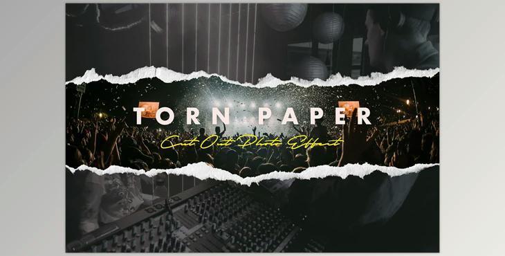 Torn Paper Cutout Photo Effect CreativeMarket-5375654