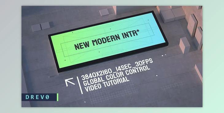 Urban Opener/ Concrete Architecture Video Mockup Busness LED Display City Industrial Real Estate IOS (Videohive 37868583) - AE Project