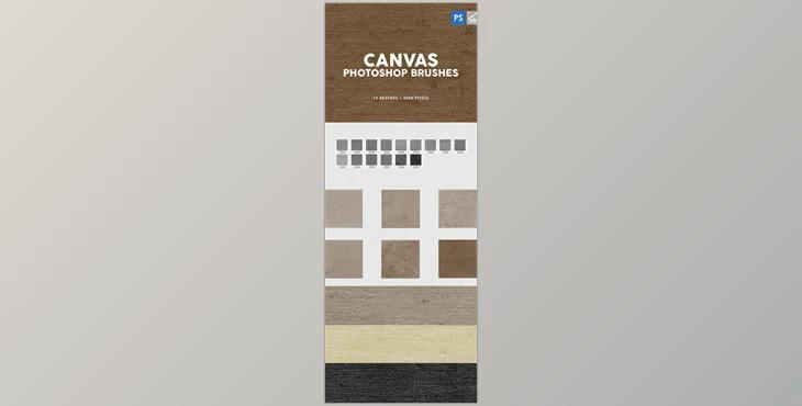 15 Canvas Photoshop Stamp Brushes GraphicRiver-29575373 (PSD)