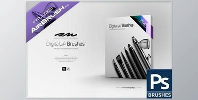 RM Digital Art Brushes EE for PS CreativeMarket-5567663 (PSD, JPG, ABR, TPL, ASL, ATN, ACO, GRD)
