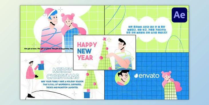 Christmas Typography Slides for After Effects (Videohive 49224345) - AE Project