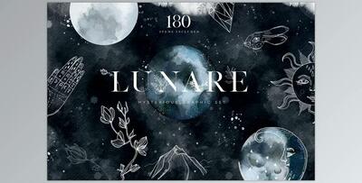 Lunare. Mysterious Graphic Set (CreativeMarket-2462968)