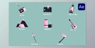 Travel Icons And Titles for After Effects (Videohive 53541904) - AE Project