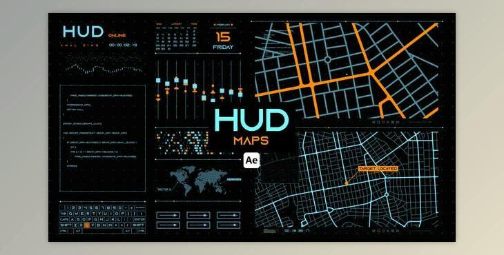 HUD Maps for After Effects (Videohive 44657484) - AE Project