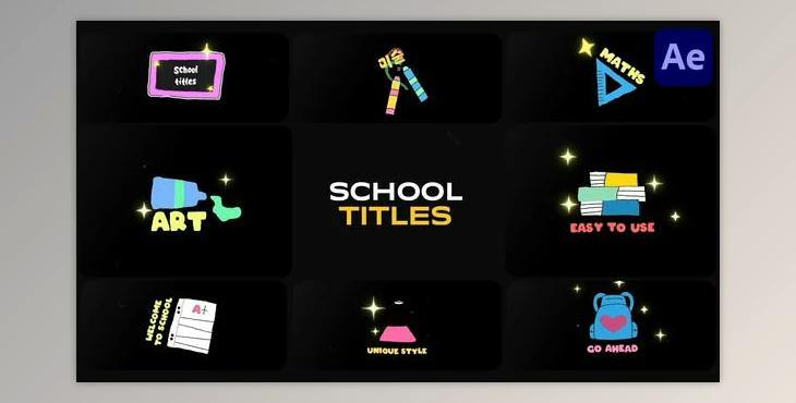 Colorful School Titles for After Effects (Videohive 51884027) - AE Project