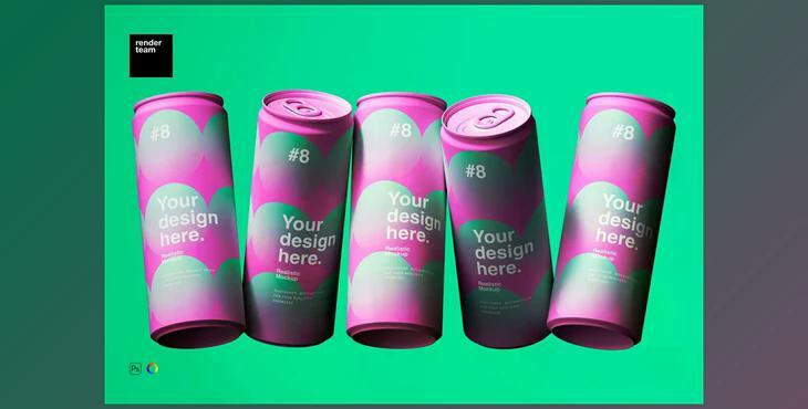 Matte Can Mockup CreativeMarket – 6638133