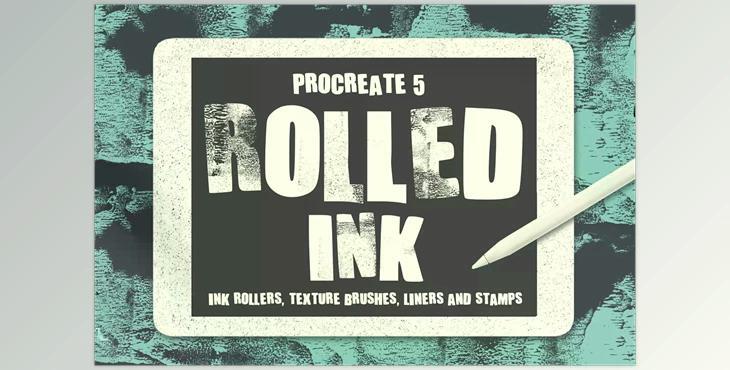 ROLLED INK BRUSHES FOR PROCREATE 5 CreativeMarket – 3373758