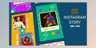 Funky Style Instagram Story Frames After Effects Template (Videohive 45086719) - AE Project