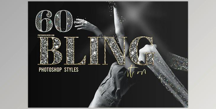 Bling it on Photoshop Styles CreativeMarket-5747294 (JPG, ABR, ASL)