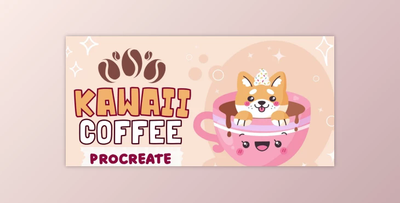 Puppuccino Morning: Drawing Cute Kawaii Coffee with a Dog Pal in Procreate