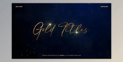 Gold Titles 4K (Videohive 36270232) - AE Project