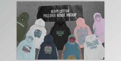 Heavy Cotton Pullover Hoodie Mockup By Uncentrifuged Pressure