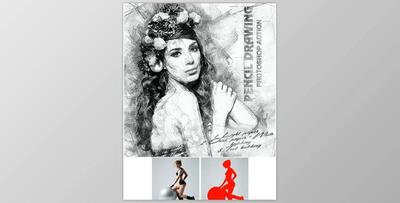 Pencil Drawing Photoshop Action – GraphicRiver 19737502 (ABR, ATN)