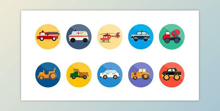 10 Animated Transport Icons (Videohive 8055981)
