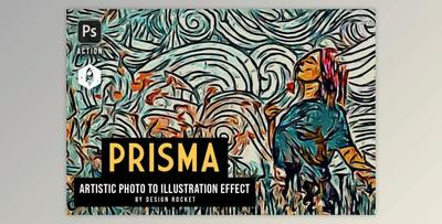 PRISMA Photo to Illustration Action for Photoshop