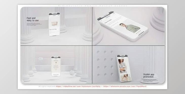 Minimalistic Mobile Mockup Scenes (Videohive 37584061) - AE Project