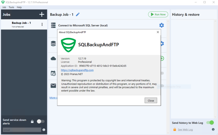 SQLBackupAndFTP 12.7.19 Professional