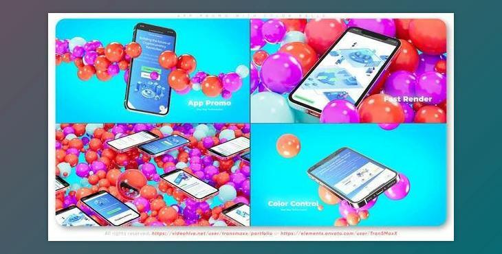 App Promo With Color Balls (Videohive 37063612) - AE Project
