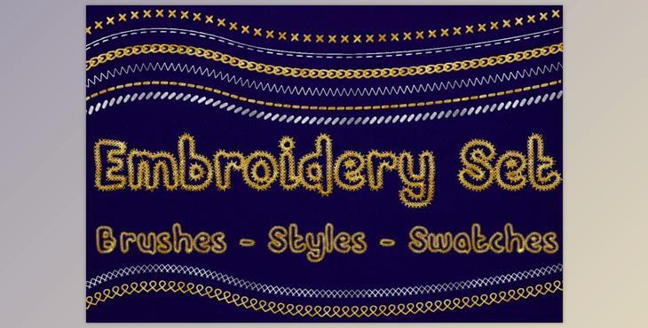 Creative Market – Embroidery Set for Photoshop