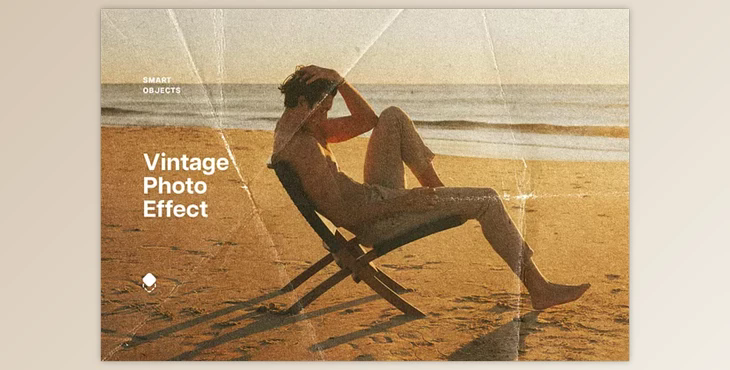 Vintage Folded Paper Photo Effect - 272872702