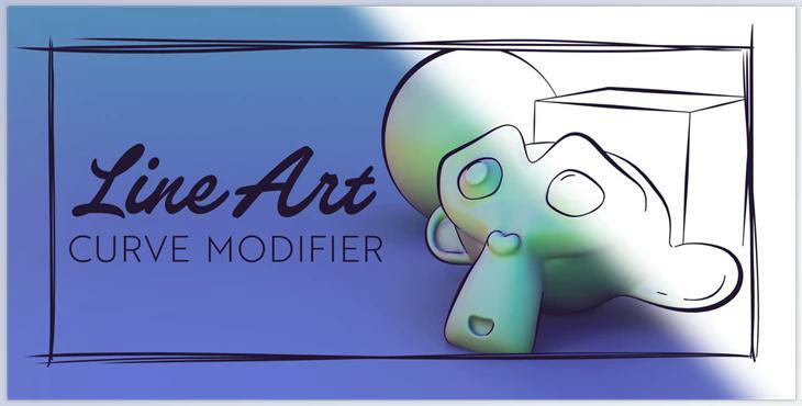 Blender - Line Art Curve Modifier v1.0/1.1/1.2