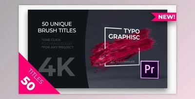 50 Brush Titles MOGRT (Videohive 23161526) - AE Project