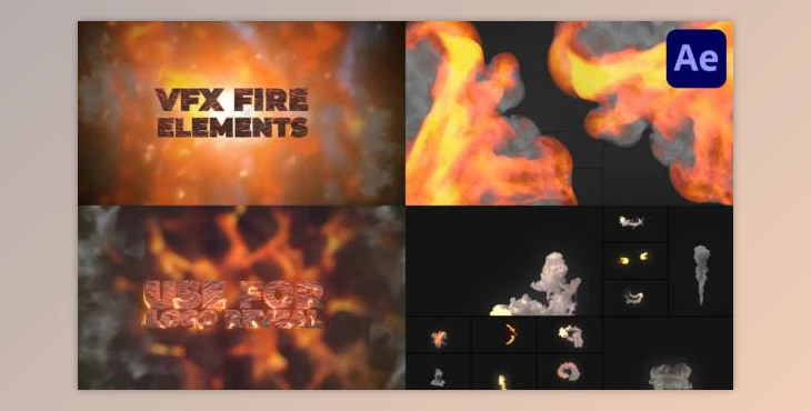 VFX Fire Elements for After Effects (Videohive 50326890) - AE Project