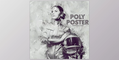 Poly Poster Photoshop Action GraphicRiver - 43240292