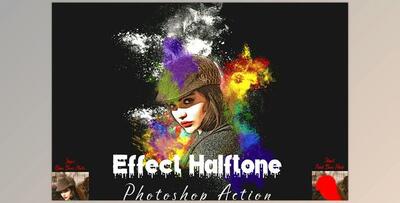 Effect Halftone Photoshop Action CreativeMarket - 7175898