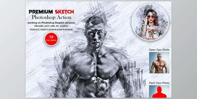 Premium Sketch Photoshop Action CM-5571177 (PAT, PDF, ATN, ABR)