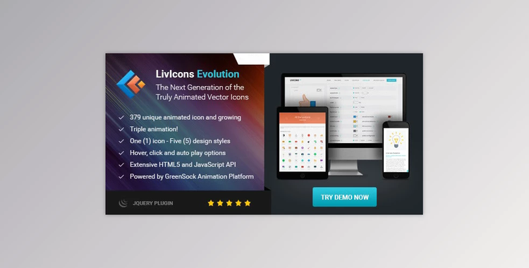 LivIcons Evolution for jQuery v2.5.379