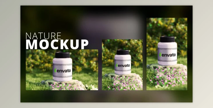 3D Nature Product Mockup plus Vertical (Videohive 53923001) - AE Project