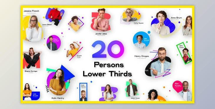 20 Person Introduction Lower Thirds (Videohive 34980131) - AE Project