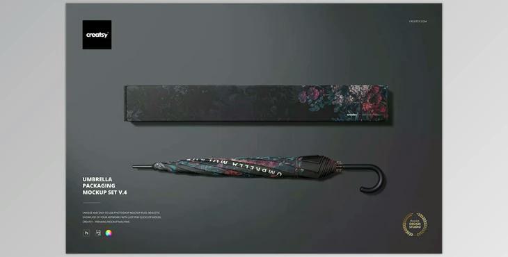 Umbrella Packaging Mockup Set v.4 CreativeMarket - 6822383
