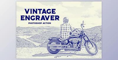 Vintage Engraver – Photoshop Action By Mclean Design Co (PSD, ATN, PDF)