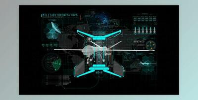 HUD Info Miltary Drone (Videohive 44110429) - AE Project