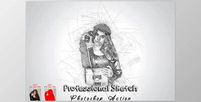 Professional Sketch Photoshop Action CreativeMarket - 7513772