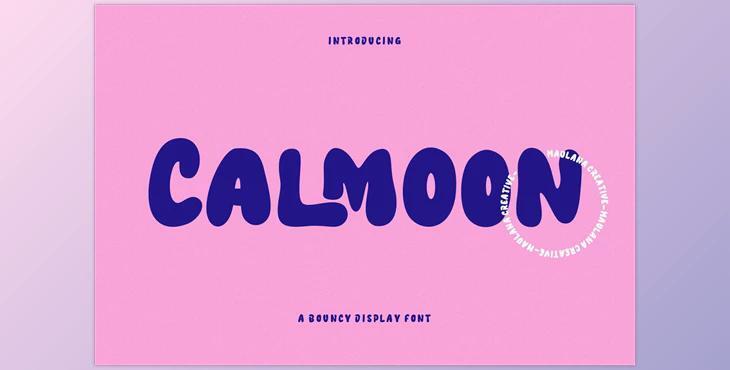 Calmoon Bouncy Display Font