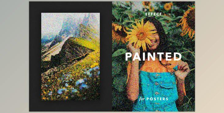 Painted Photo Effect for Posters CreativeMarket - 7035871
